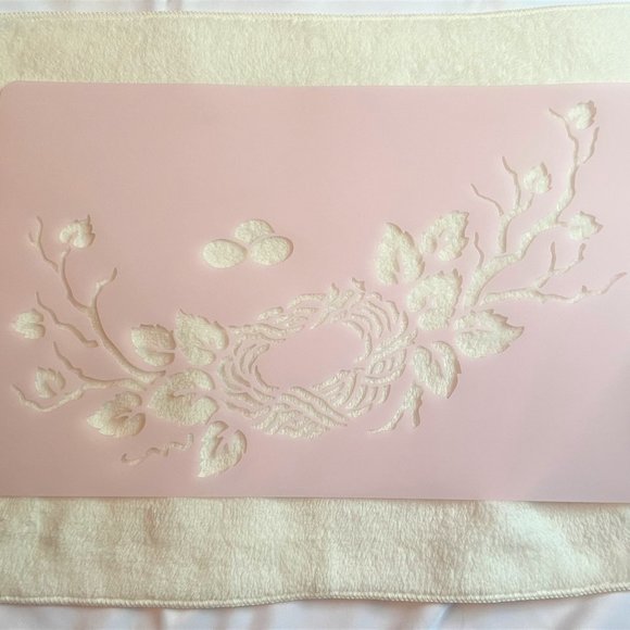 NWT Vintage Bird Nest on Branch Stencil Julie's White House Originals #J… - Picture 10 of 12